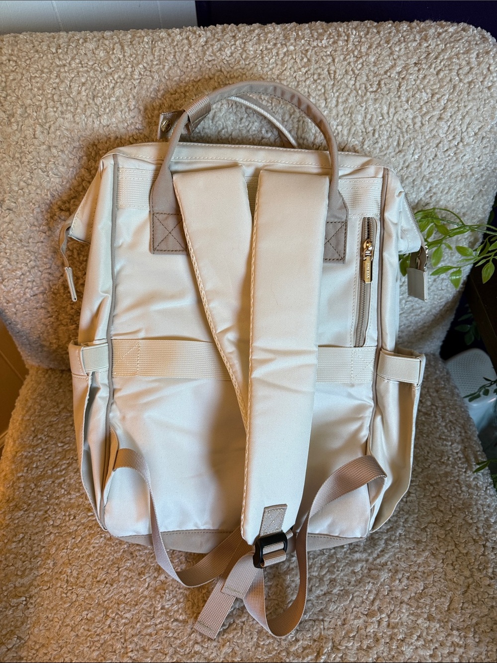 Lovevook Beige & Tan Laptop Backpack - Picture 3 of 4